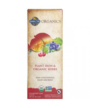 Organics Plant Iron and Herbs Cranberry-Lime - 240ml.